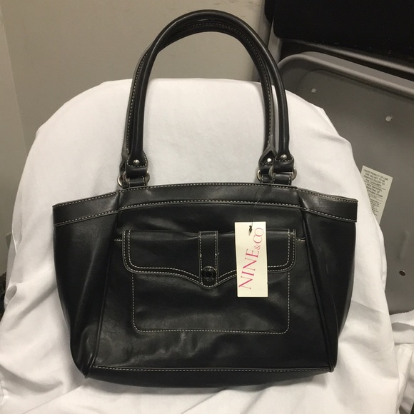 Handbags - Black nine and co  black medium tote bag leather brand new never used $45
